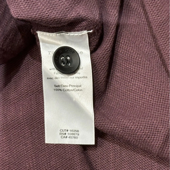 Rag & Bone Sz M Men's Burgundy T-shirt Henley Short sleeve Classic Preppy - Picture 5 of 5